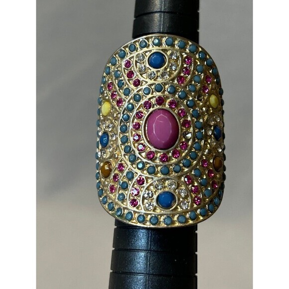 Rhinestone Fashion Adjustable Stretch Ring - Picture 1 of 4